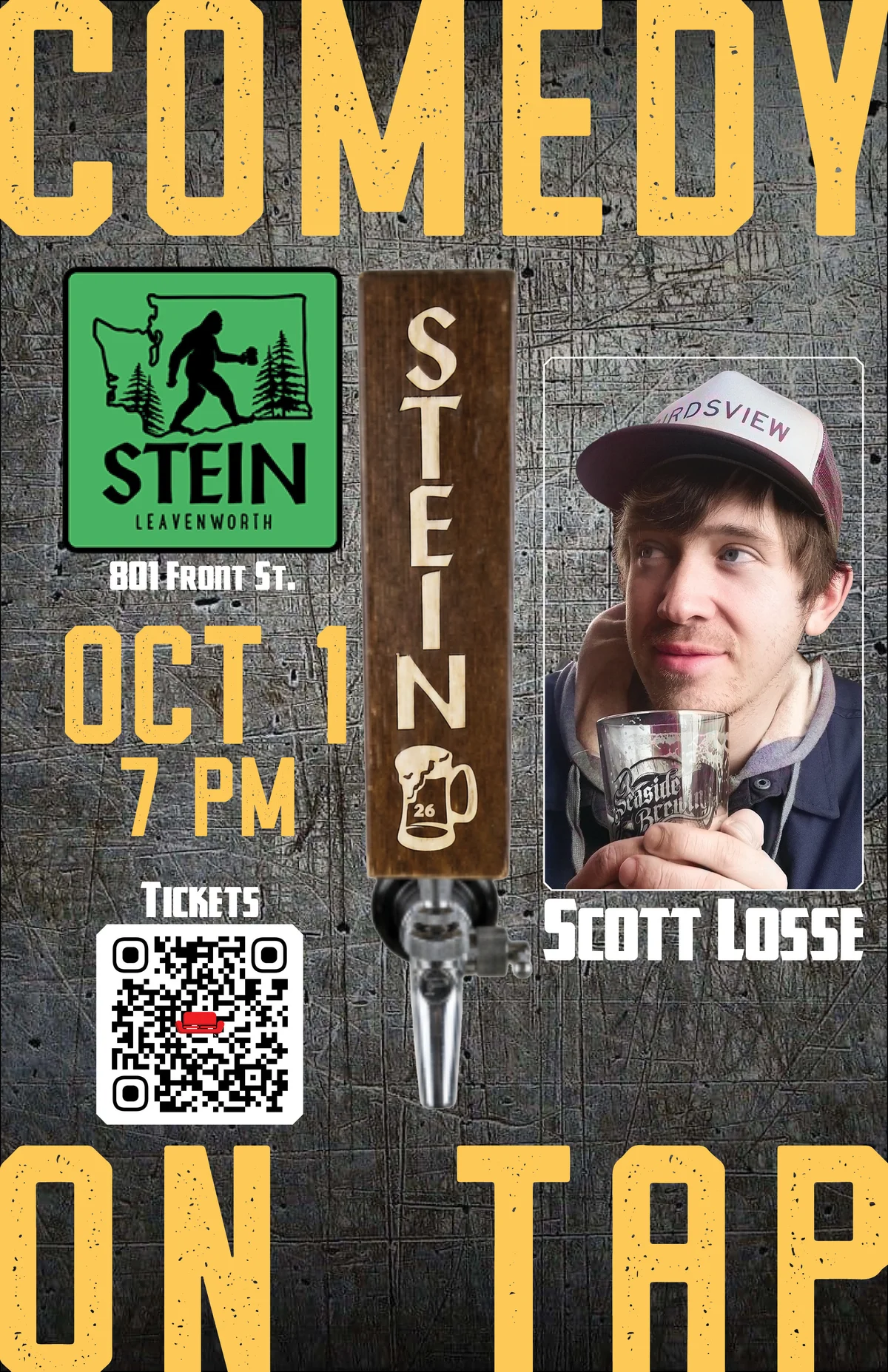 Poster for Comedy! Oktoberfest with Scott Losse!
