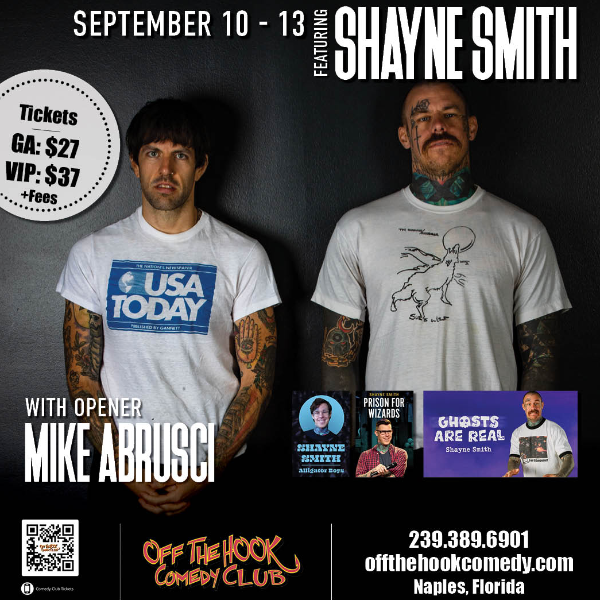 Poster for Comedian Shayne Smith & Mike Abrusci Live in Naples, Florida!