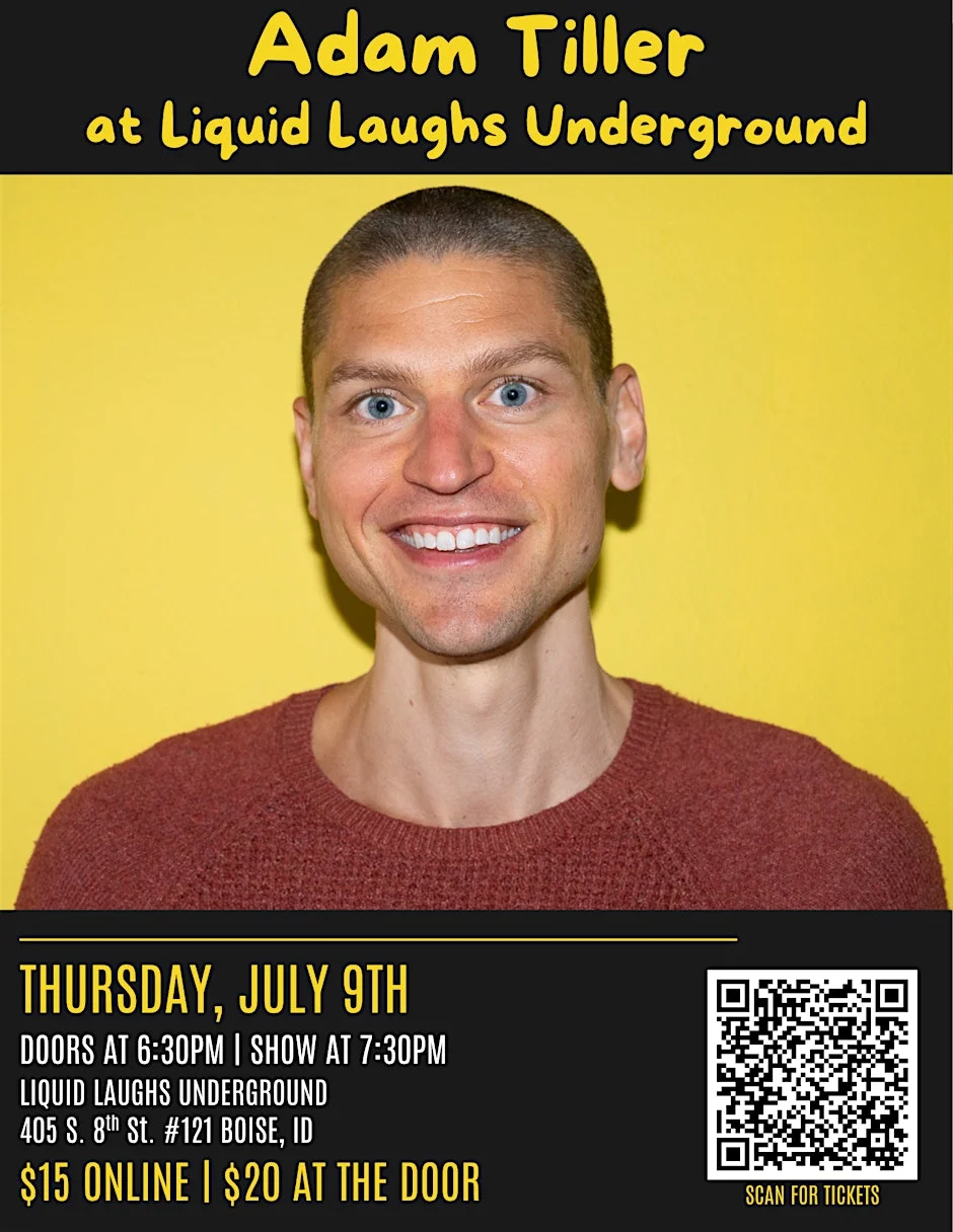 Poster for Adam Tiller At Liquid Laughs Underground