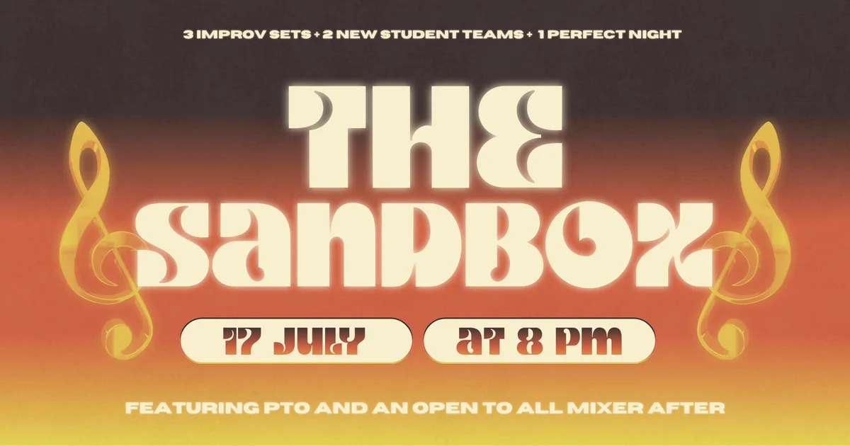 Poster for The Sandbox: Student Showcase + Mixer
