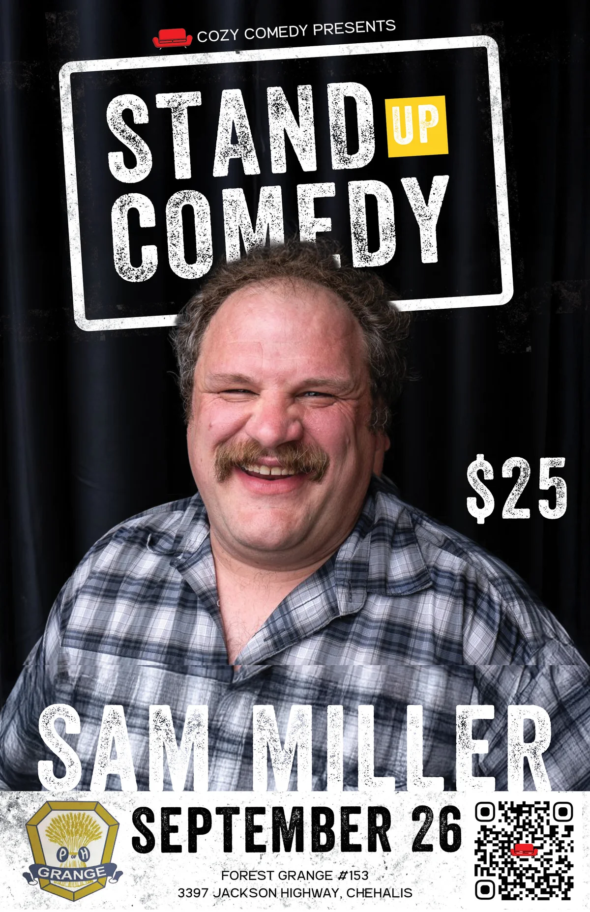 Poster for Sam Miller Live in Chehalis!