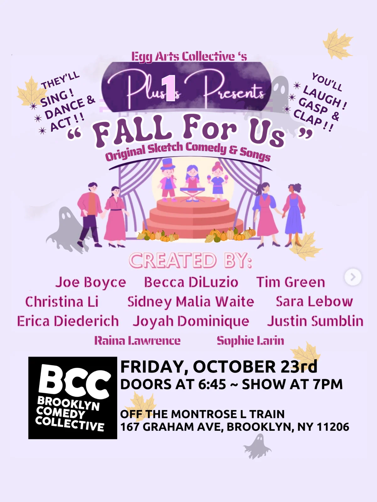 Poster for Plus 1s: Sketch + Musical Comedy