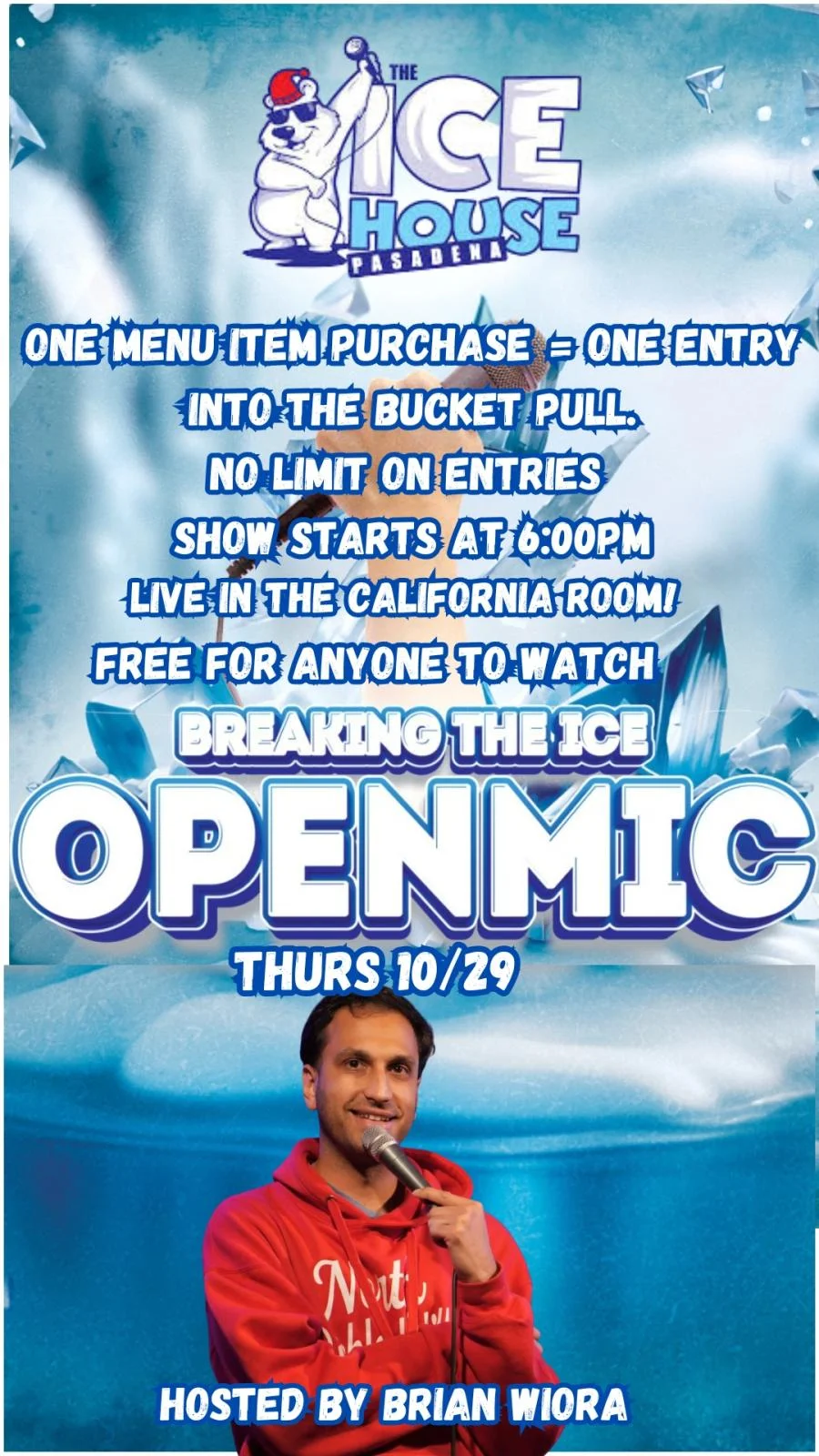 Poster for Breaking the Ice Open Mic