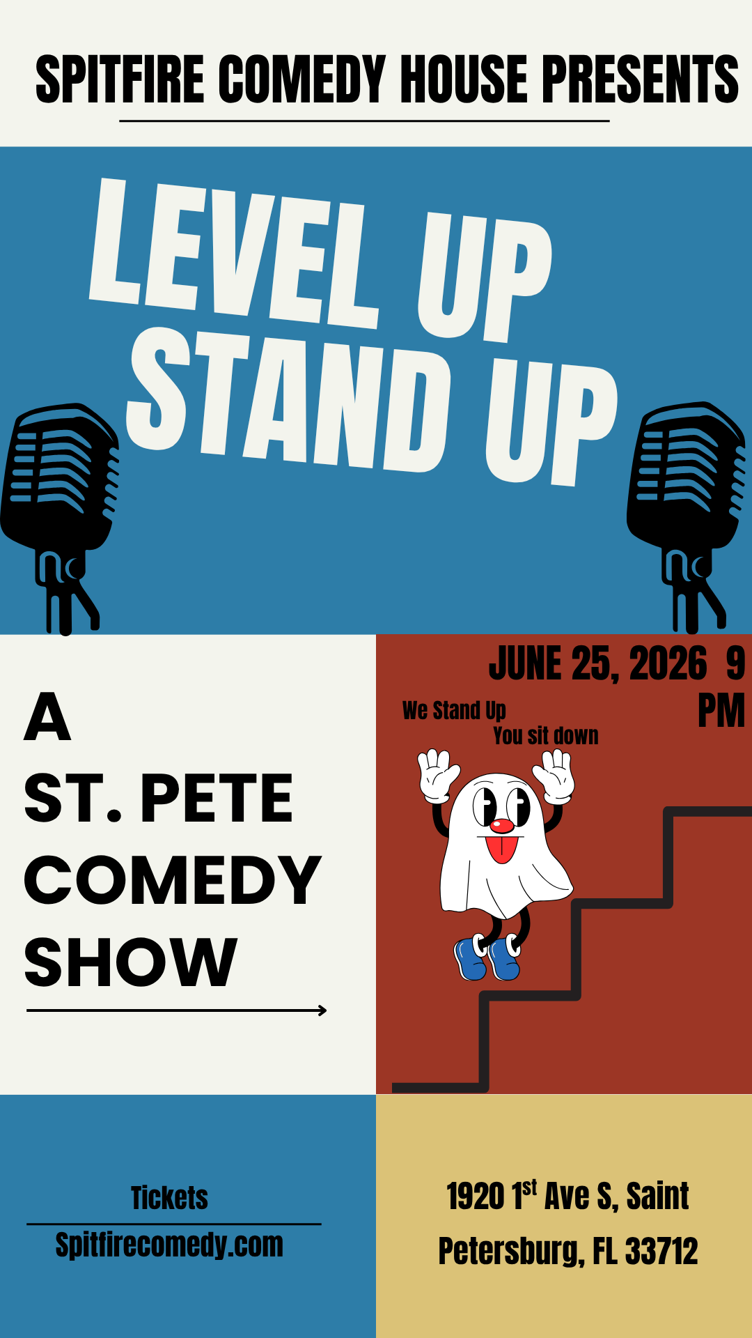 Poster for Level Up Stand Up - A St. Pete Comedy Show