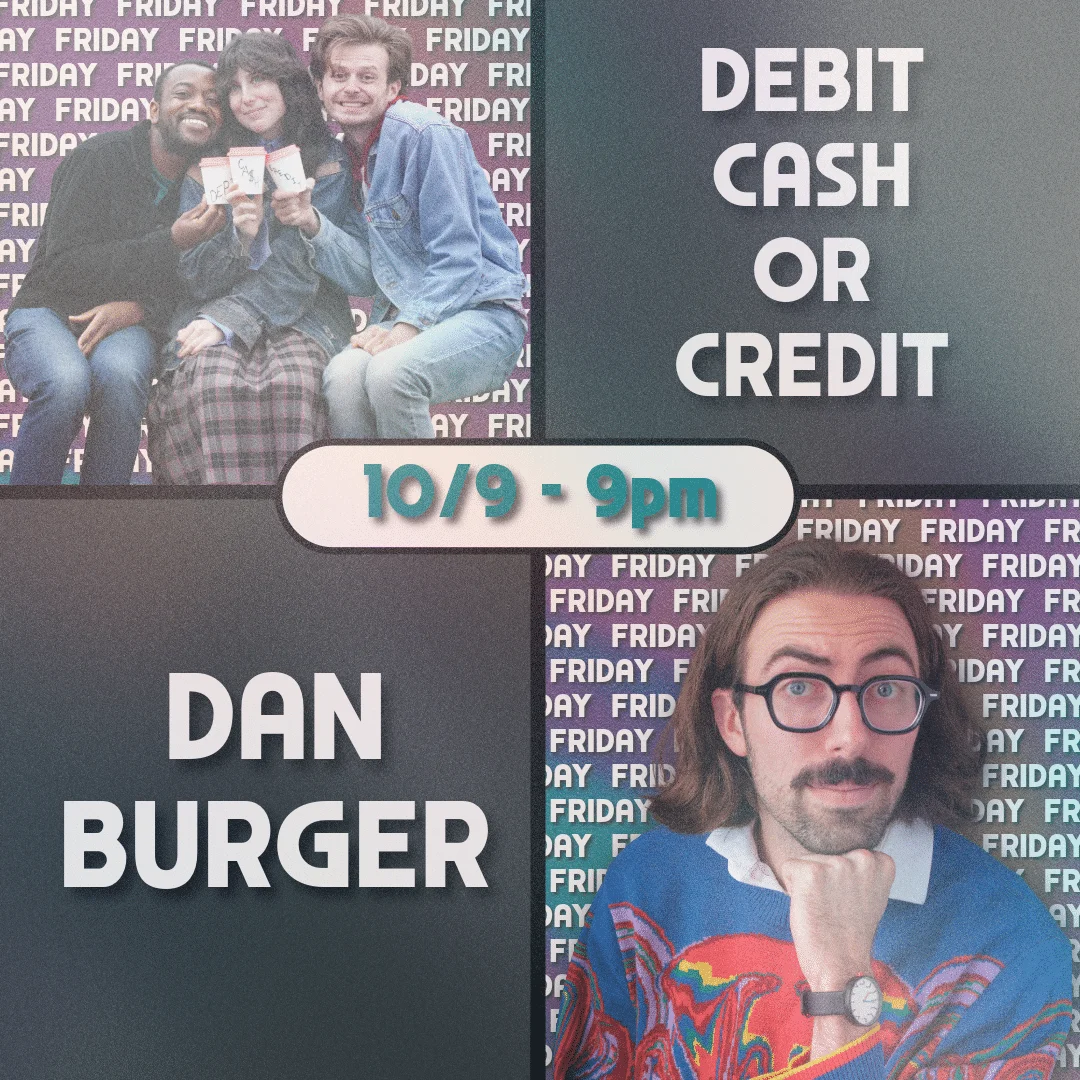 Poster for 2026 Denver Sketch Festival – DEBIT-CASH-OR-CREDIT / Dan Burger