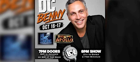 Poster for DC Benny from Showtime at the Apollo!