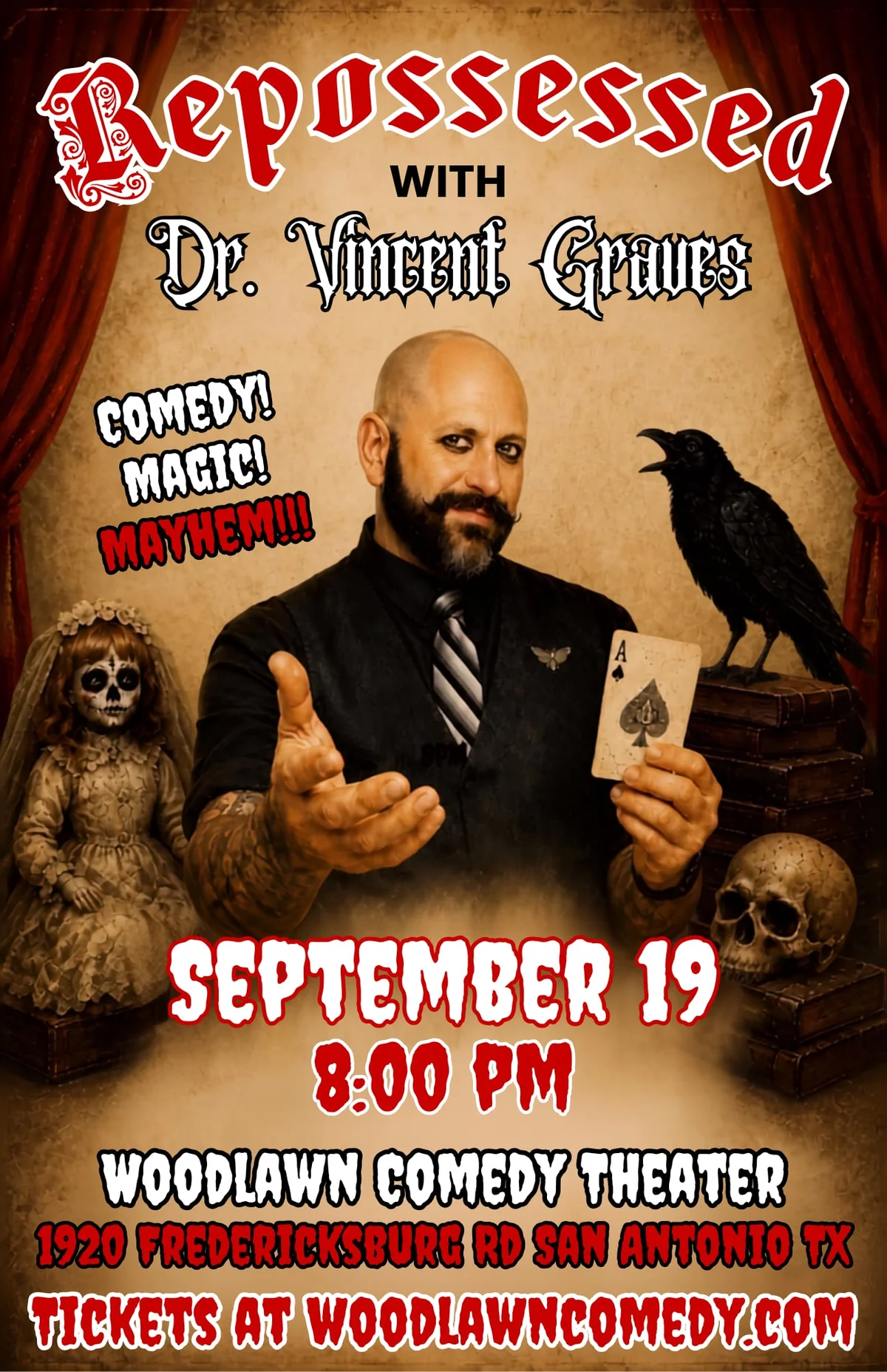 Poster for Repossessed with Dr. Vincent Graves