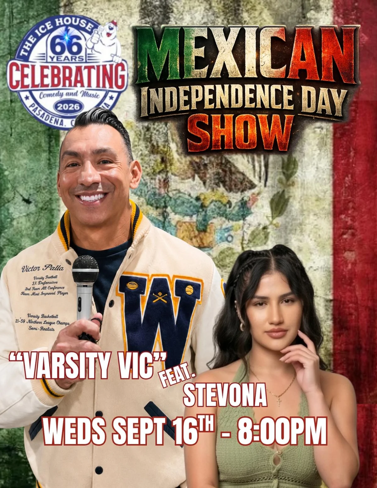 Poster for Mexican Independence Day w/ Varsity Vic