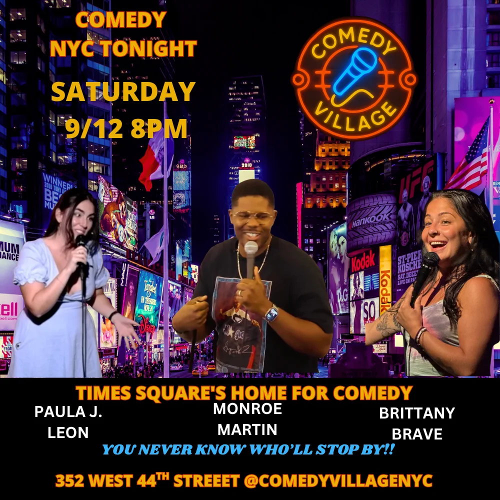 Poster for Times Square Comedy | Saturday, September 12th @8 PM