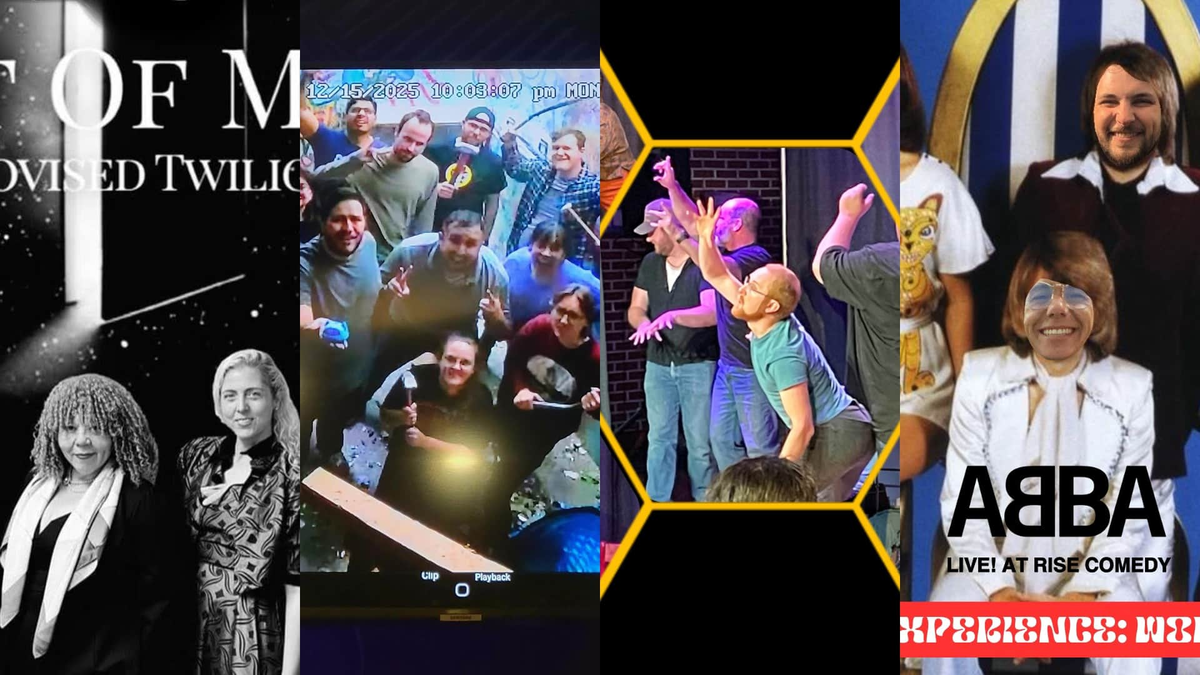 Poster for 2026 RISE Comedy Festival (Mainstage) – But of Mind / Mom and Dad Are Fighting Again / Improv Salt Lake / ABBA The Band For Real