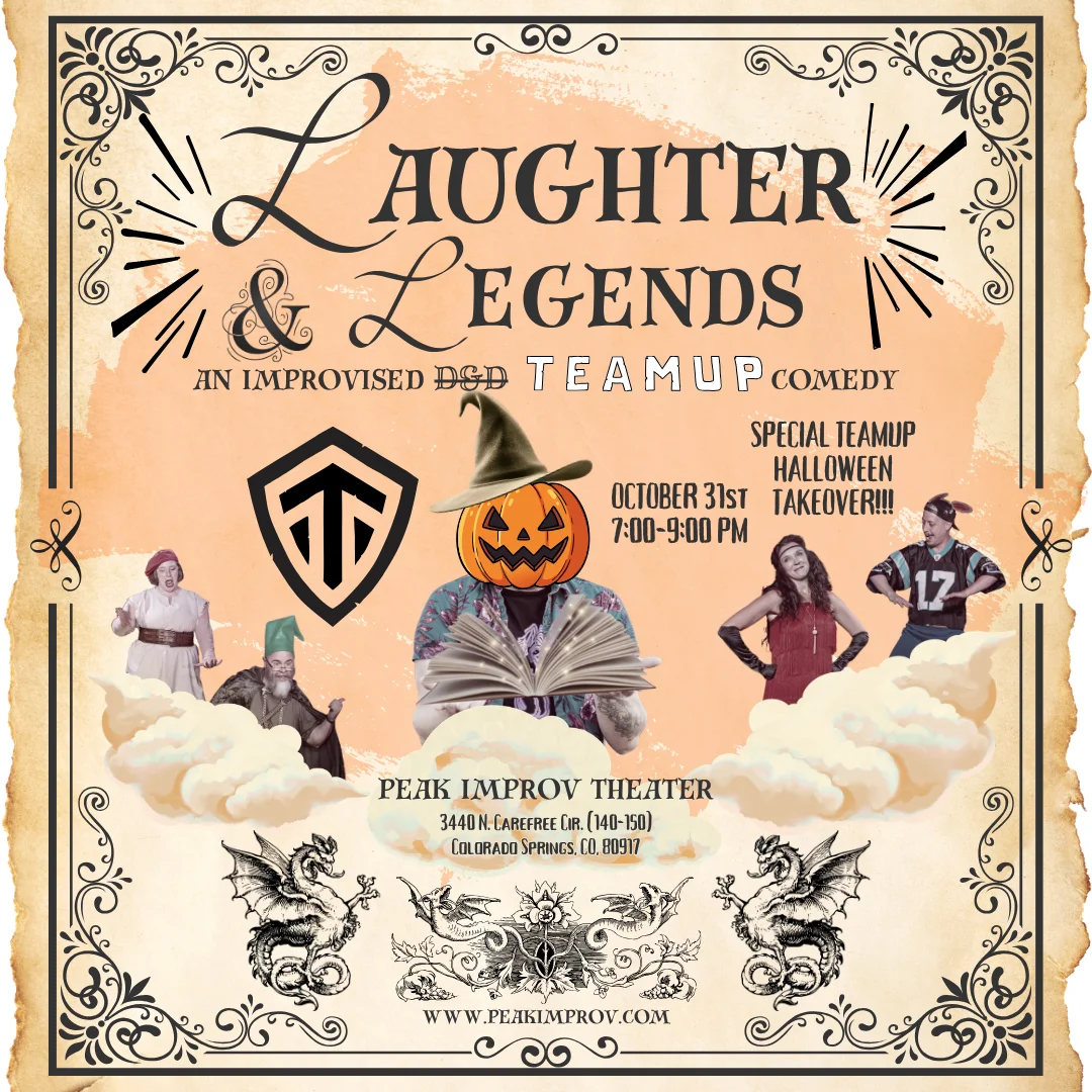 Poster for Laughter & Legends (Teamup Halloween takover)