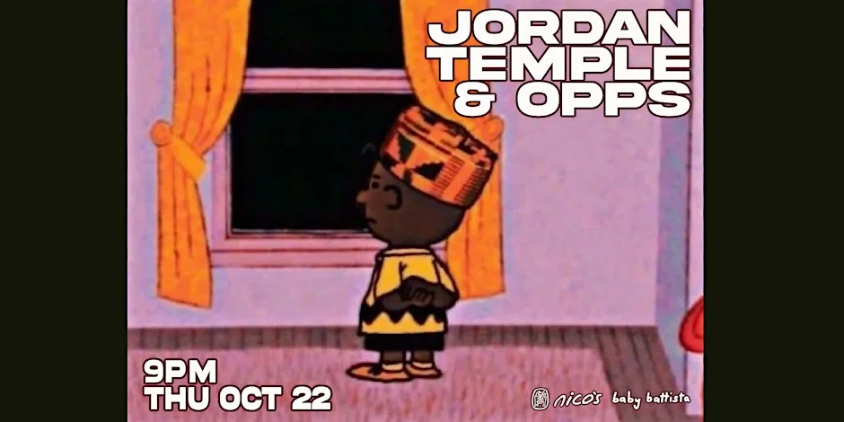 Poster for Jordan Temple & Opps | Standup comedy @ baby battista
