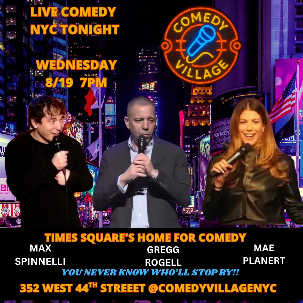 Poster for Times Square Comedy | Wed, August 19th @7 PM