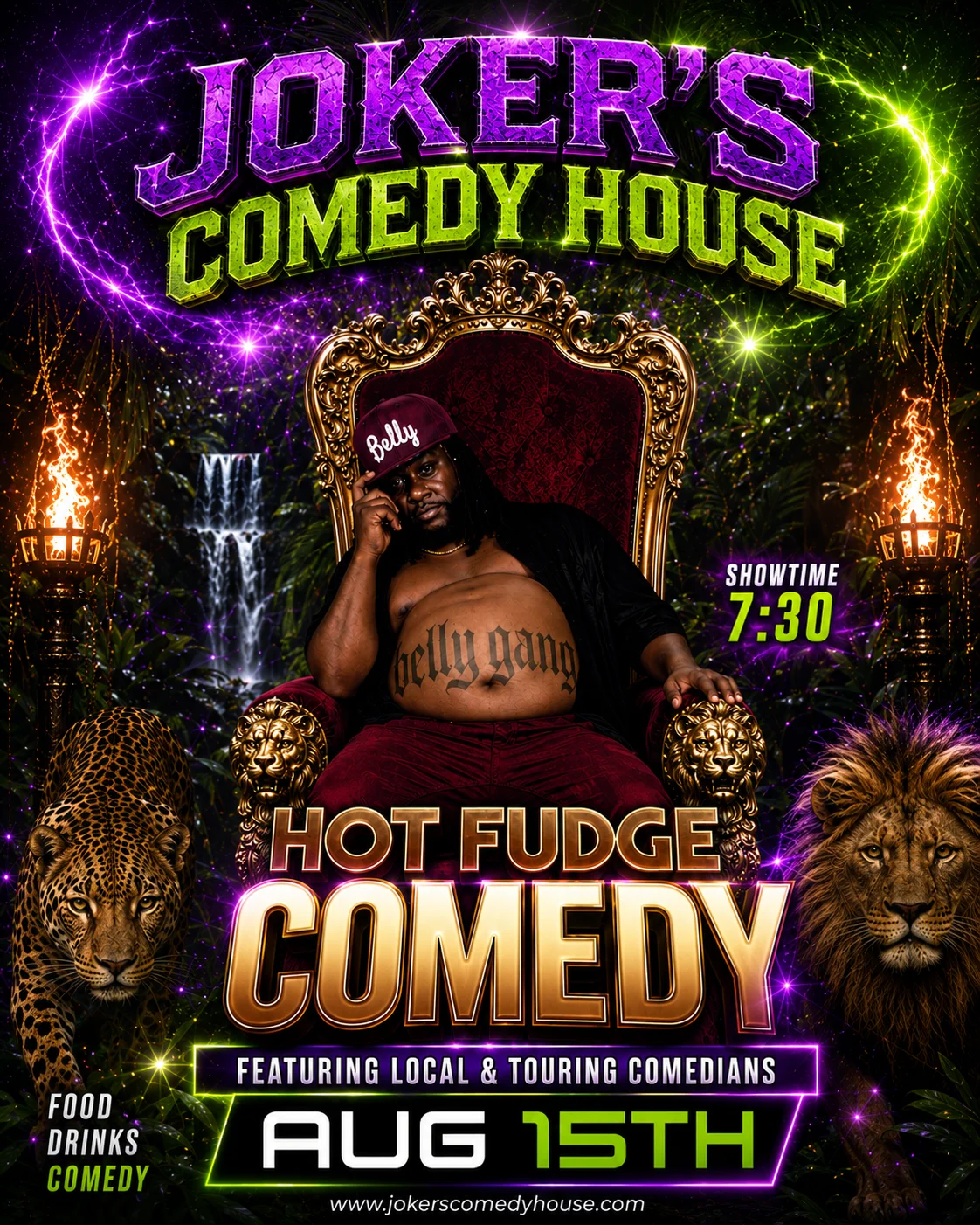 Poster for Hot Fudge Saturday's at Joker’s!