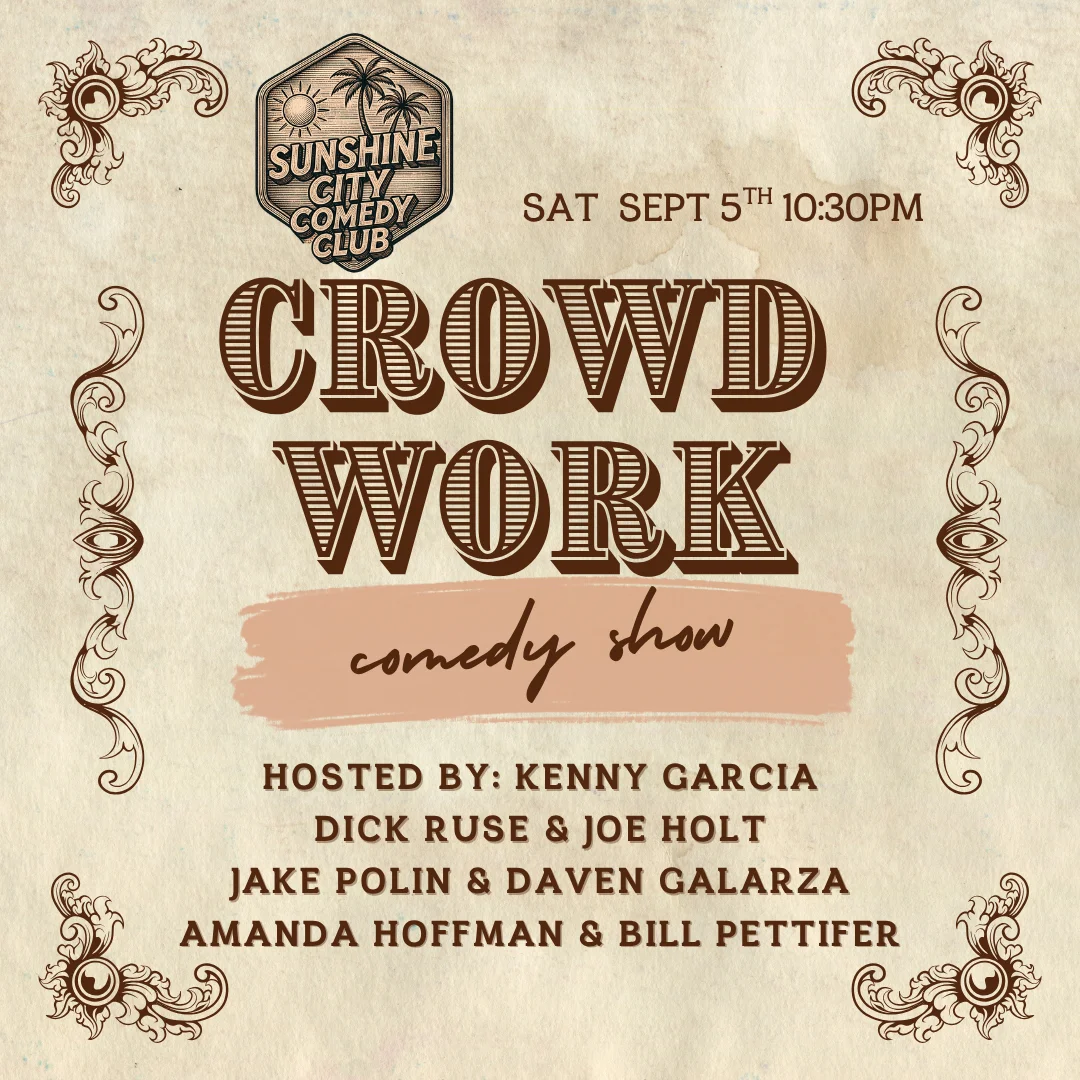 Poster for Crowd Work Comedy Show