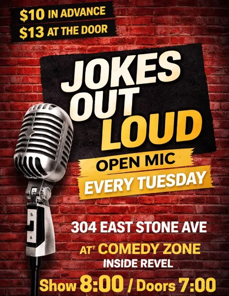Poster for Jokes Out Loud (Open Mic)