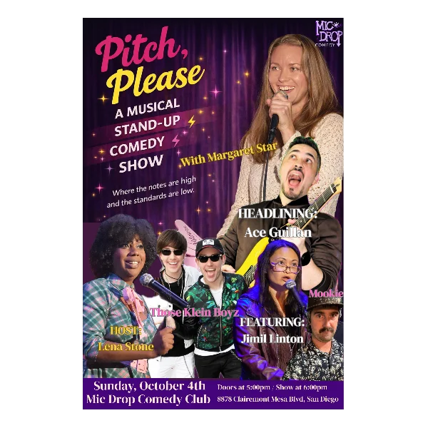 Poster for PITCH PLEASE: A MUSICAL STAND-UP COMEDY SHOW
