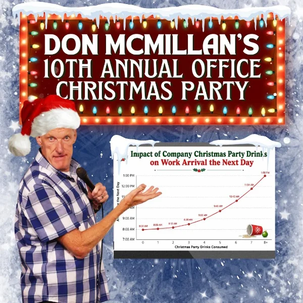 Poster for Don McMillan's 10th Annual Holiday Office Party