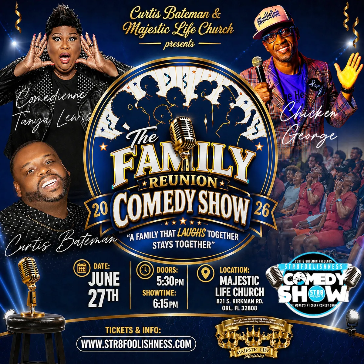 Poster for Str8foolishness Comedy Show Presents The Family Reunion Comedy Show 2026