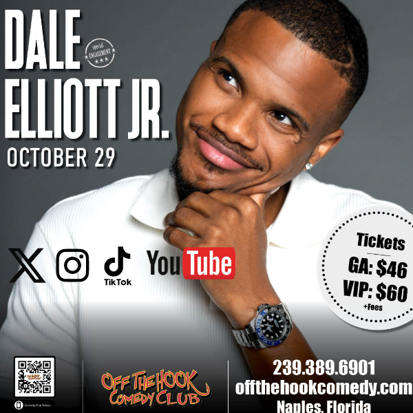 Poster for Comedian Dale Elliot Jr. Live in Naples, Florida!