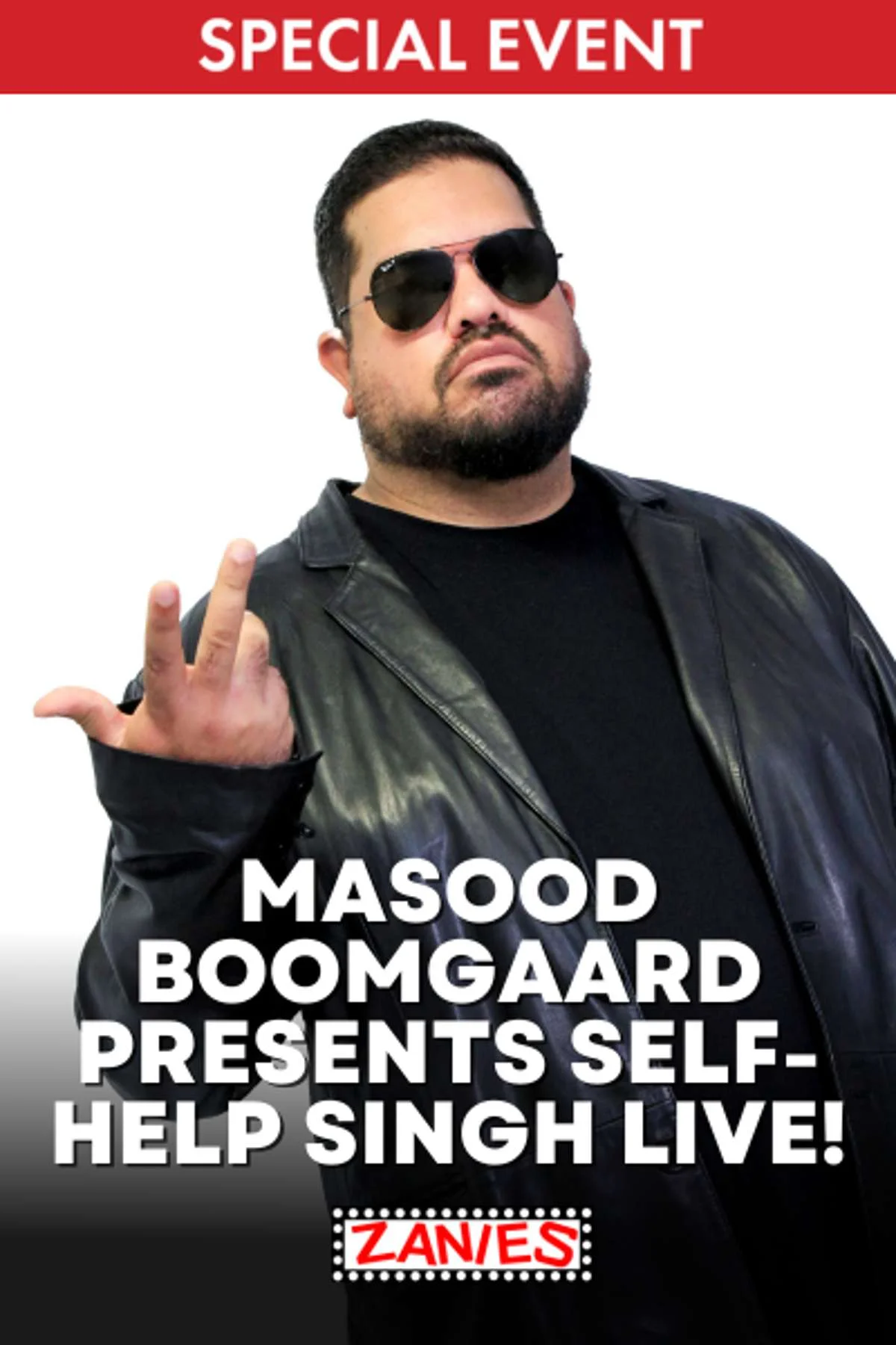 Poster for MASOOD BOOMGAARD PRESENTS : SELF-HELP SINGH LIVE