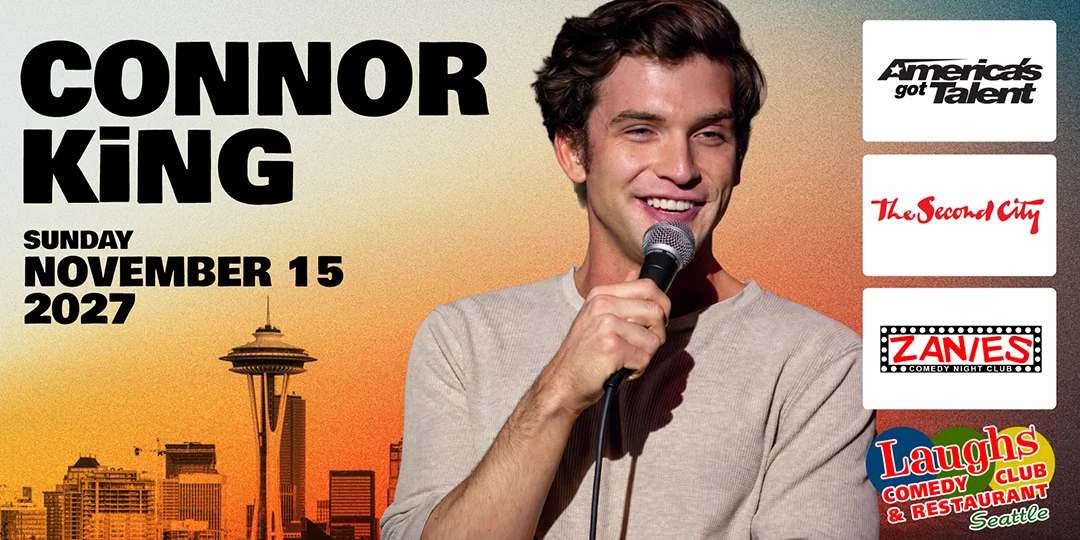Poster for Comedy show: Connor King Nov. 15th – Sunday at 7pm