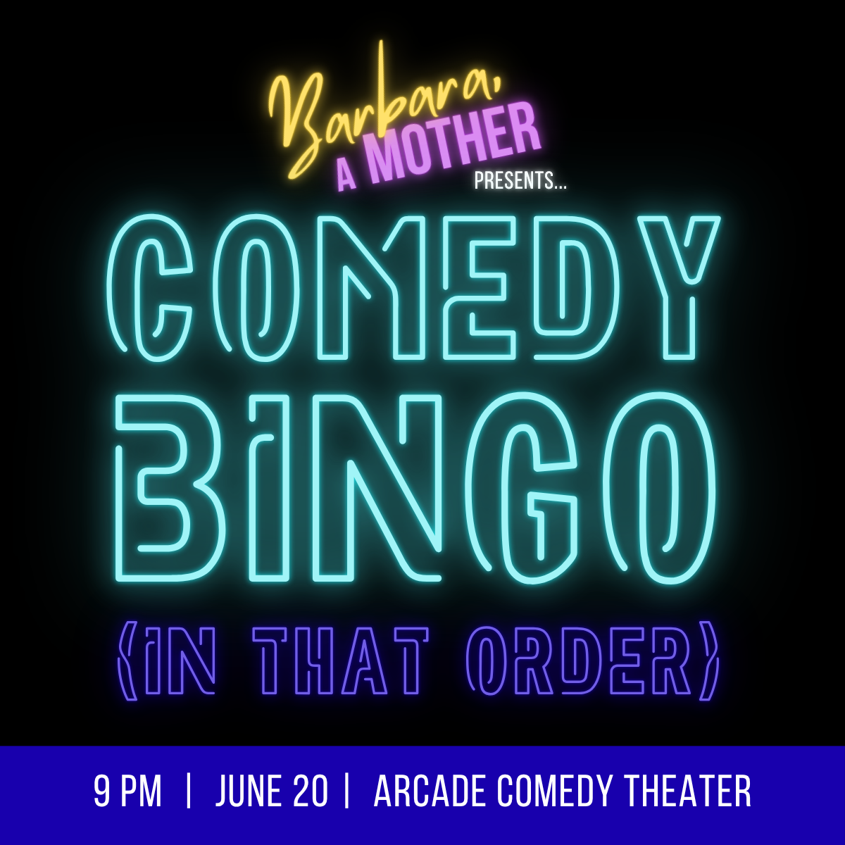 Poster for Comedy Bingo Night with Barbara, A Mother