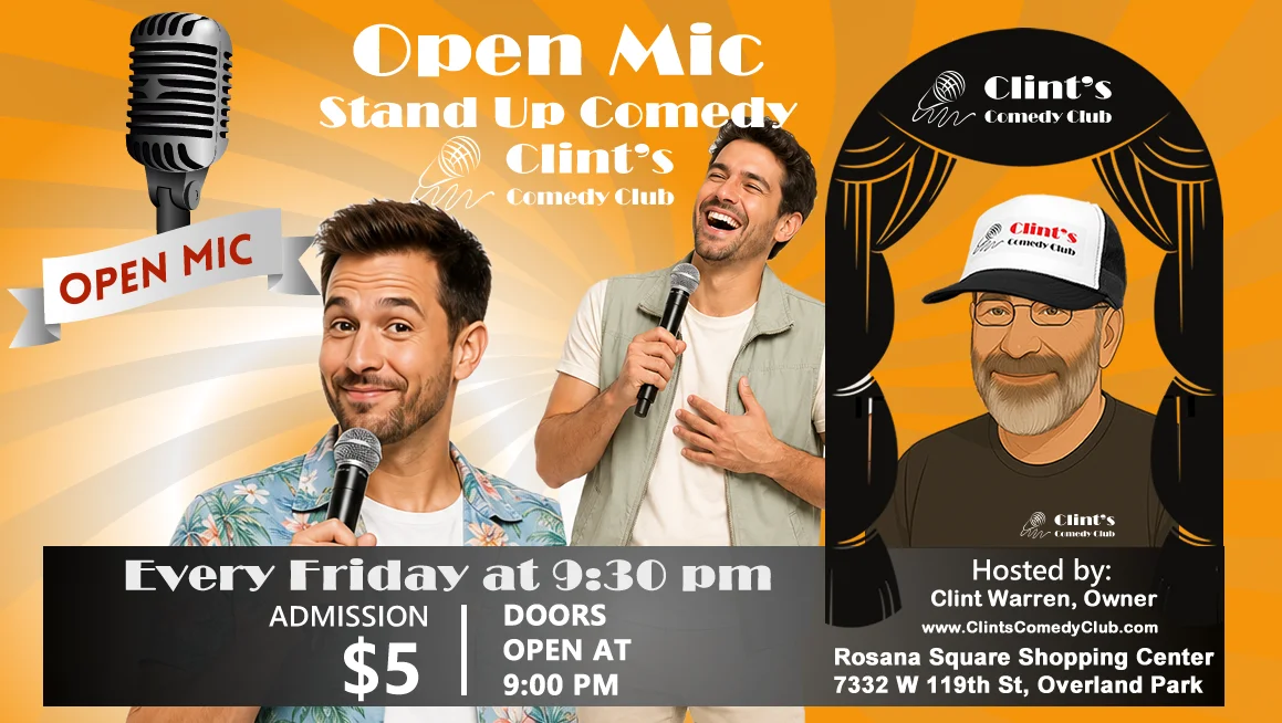 Poster for Open Mic Friday - August 14th
