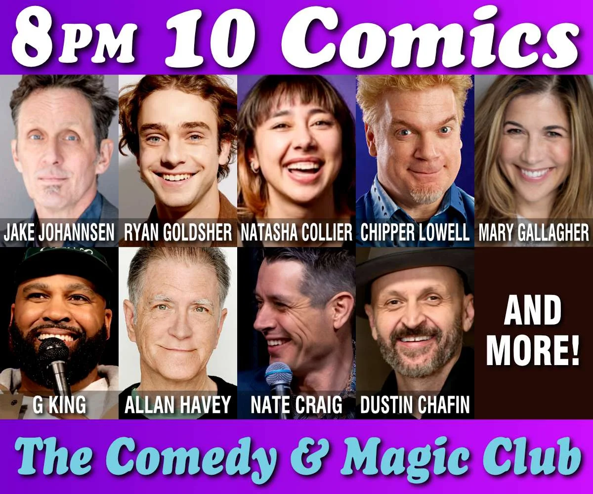 Poster for 10 Comics Show at 8PM