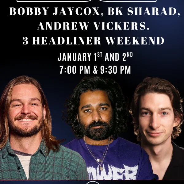 Poster for Bobby Jaycox, BK Sharad, & Andrew Vickers