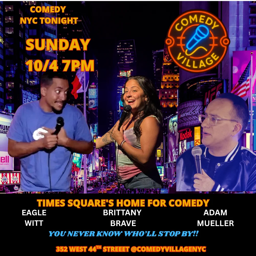 Poster for Live Comedy NYC | Sun, October 4th @7 PM