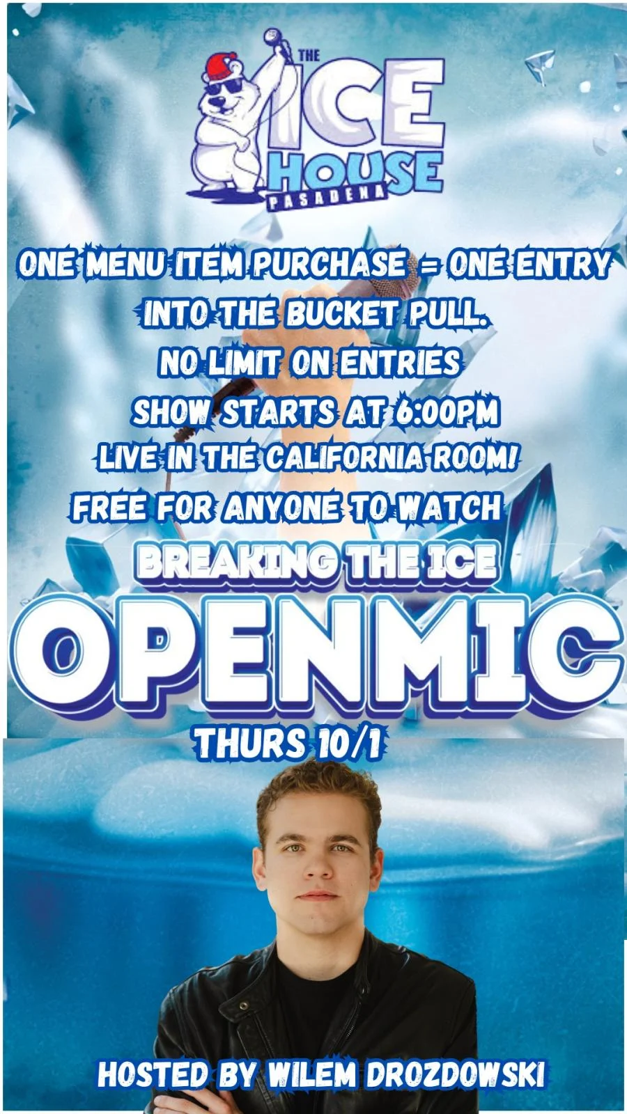 Poster for Breaking the Ice Open Mic