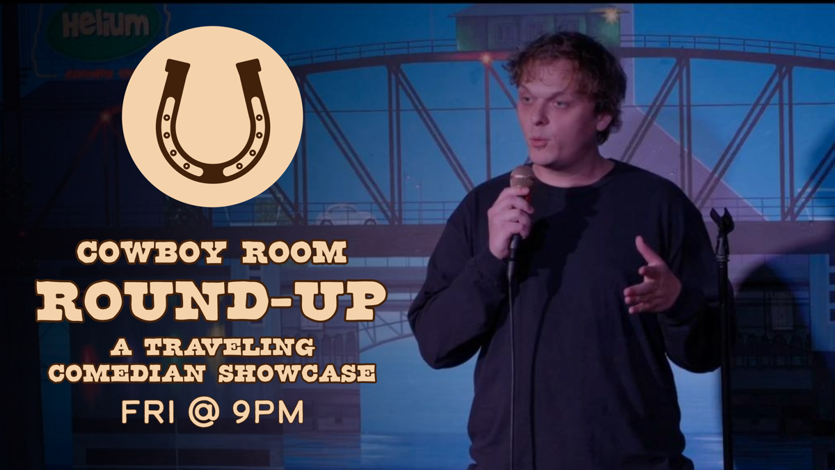 Poster for 6/19 THE ROUND UP with Headliners Zachary Clark and Elijah Mang!