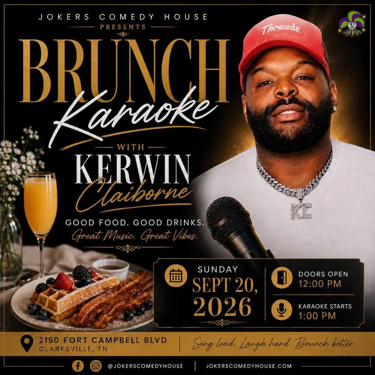 Poster for Brunch Karaoke w/ Kerwin Claiborne