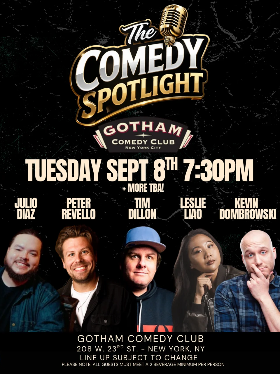 Poster for Comedy Spotlight w/ Tim Dillon and More!