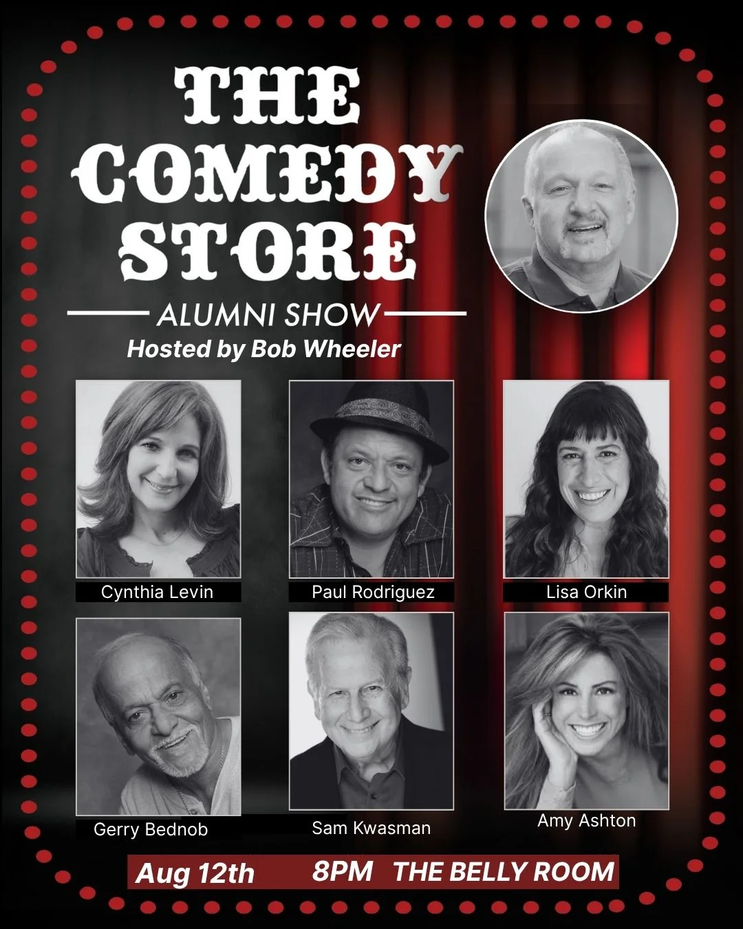 Poster for The Comedy Store Alumni Show Hosted by Bob Wheeler