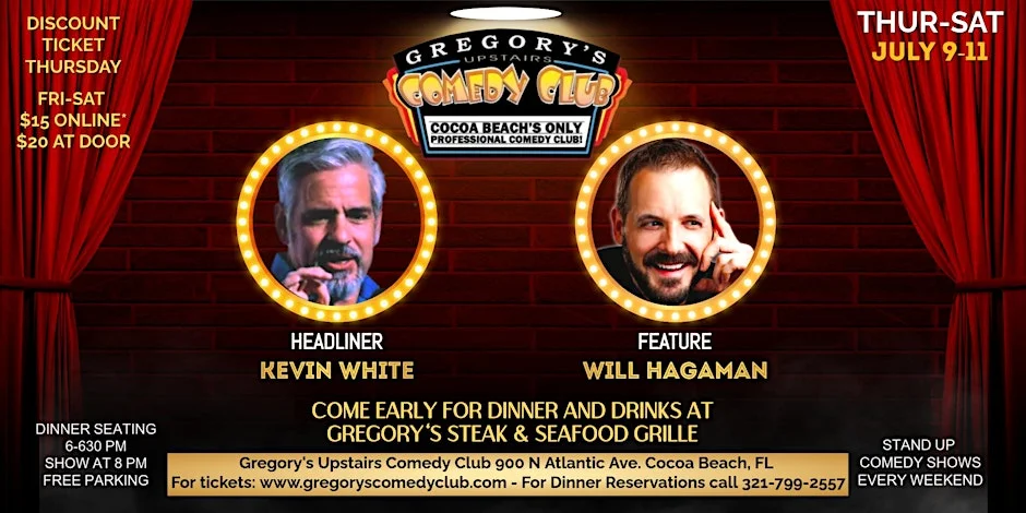 Poster for July 9-July 11 Gregory's Comedy Club