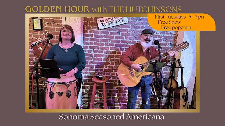 Poster for Live Music Happy Hour – The Hutchinsons: Sonoma Seasoned Americana