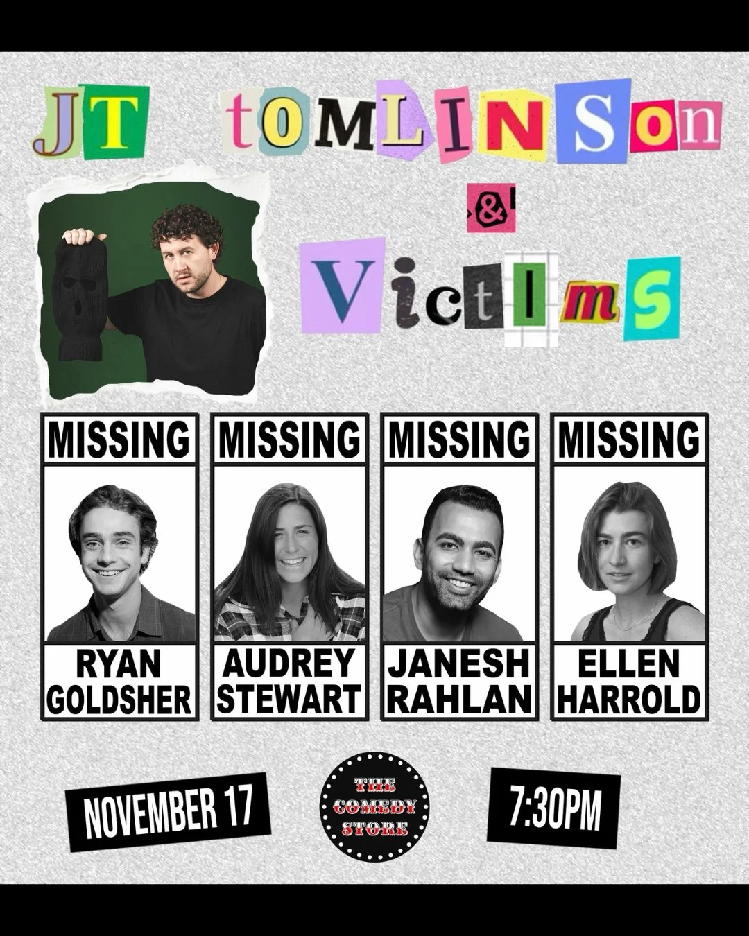Poster for JT Tomlinson & Victims
