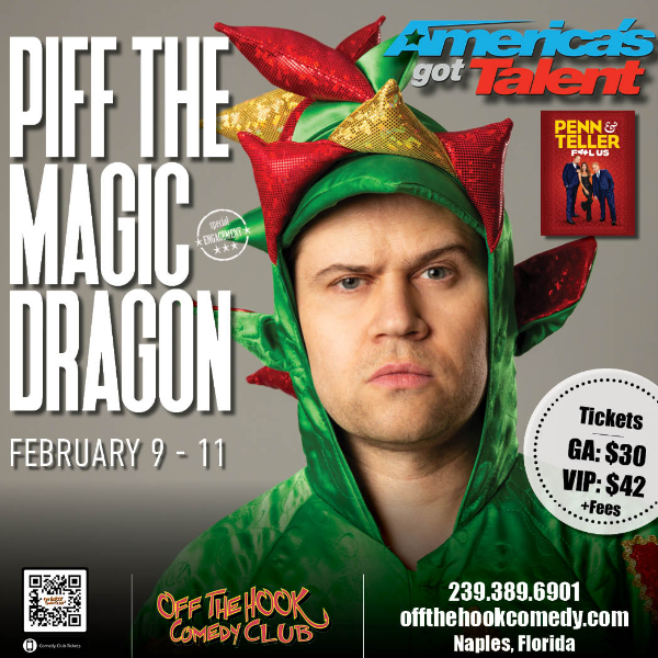 Poster for Piff the Magic Dragon Live in Naples, Florida!