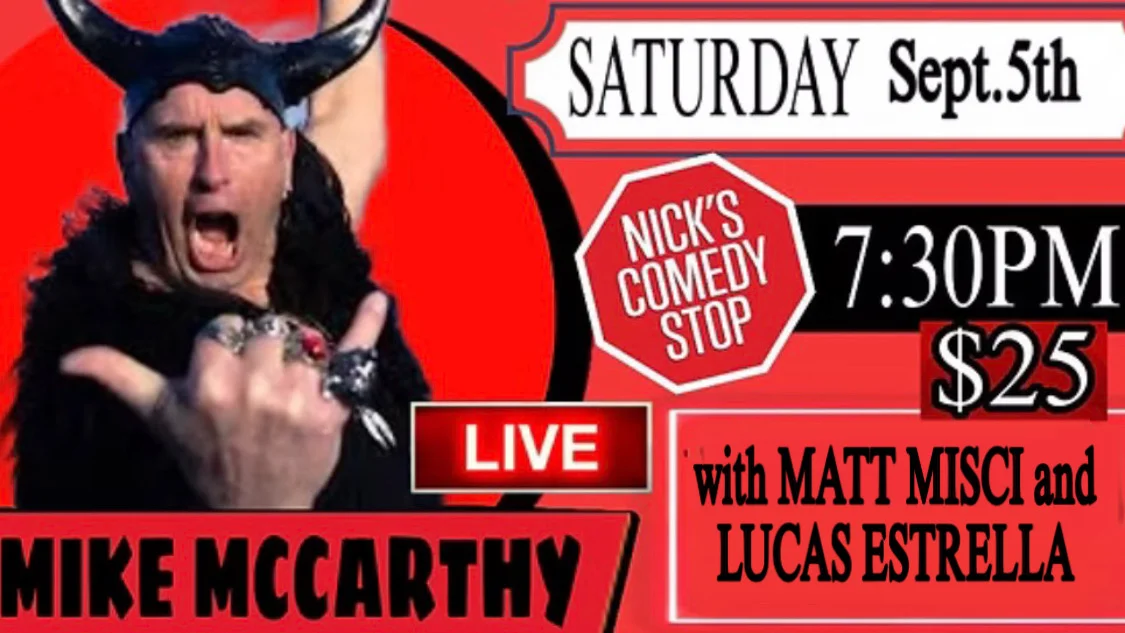 Poster for Mike McCarthy LIVE at Nicks 9/5