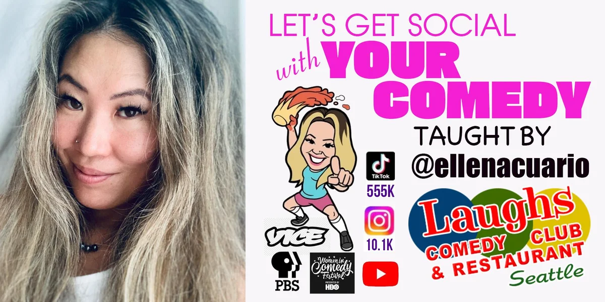 Poster for Let’s Get Social – Comedy Class with Ellen Acuario