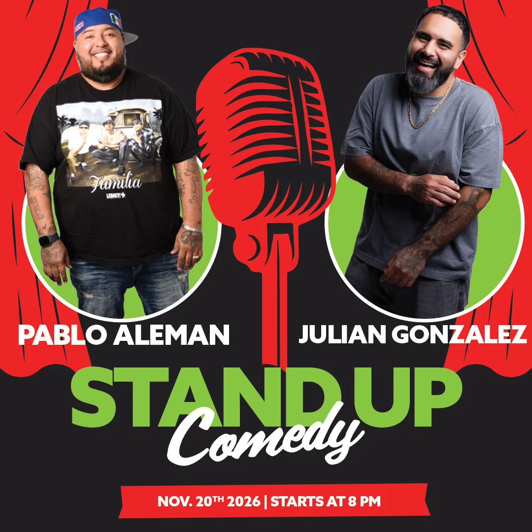 Poster for Comedy Duo w/ Pablo Aleman & Julian Gonzalez