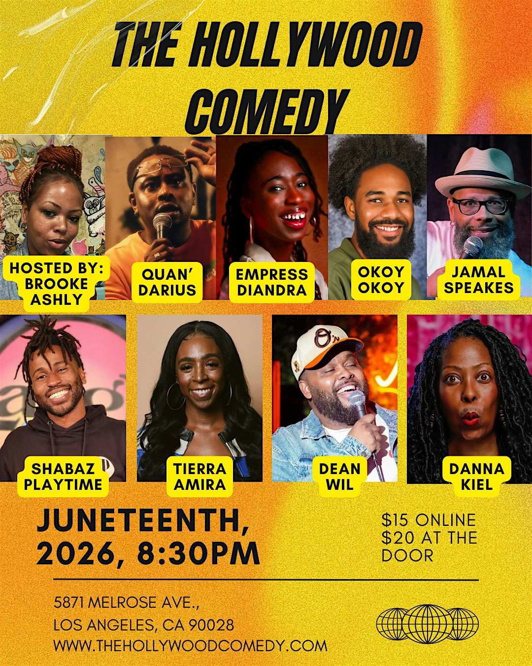 Poster for Juneteenth Show at The Hollywood Comedy