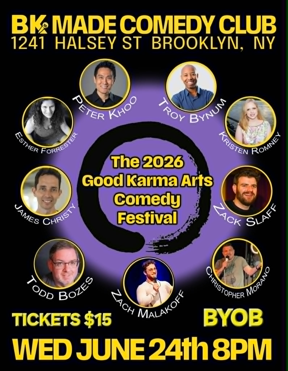 Poster for BK Made Presents: The 2026 Good Karma Arts Comedy Festival (8PM)