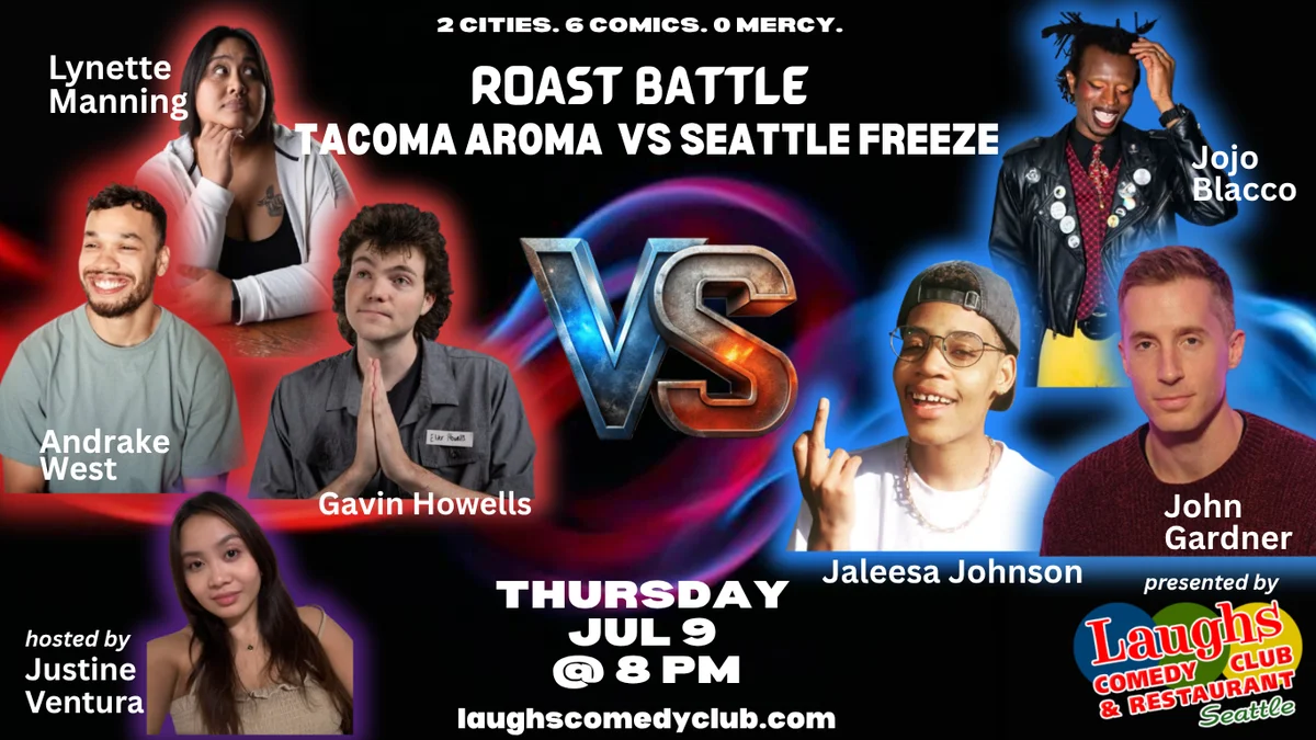 Poster for TACOMA AROMA VS SEATTLE FREEZE: ROAST BATTLE