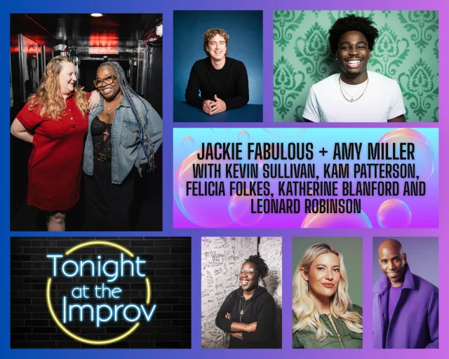 Poster for Jackie + Amy's Summer Slam ft. Jackie Fabulous, Amy Miller, Kam Patterson, Katherine Blanford, Felicia Folkes, Kevin Sullivan, and Leonard Robinson