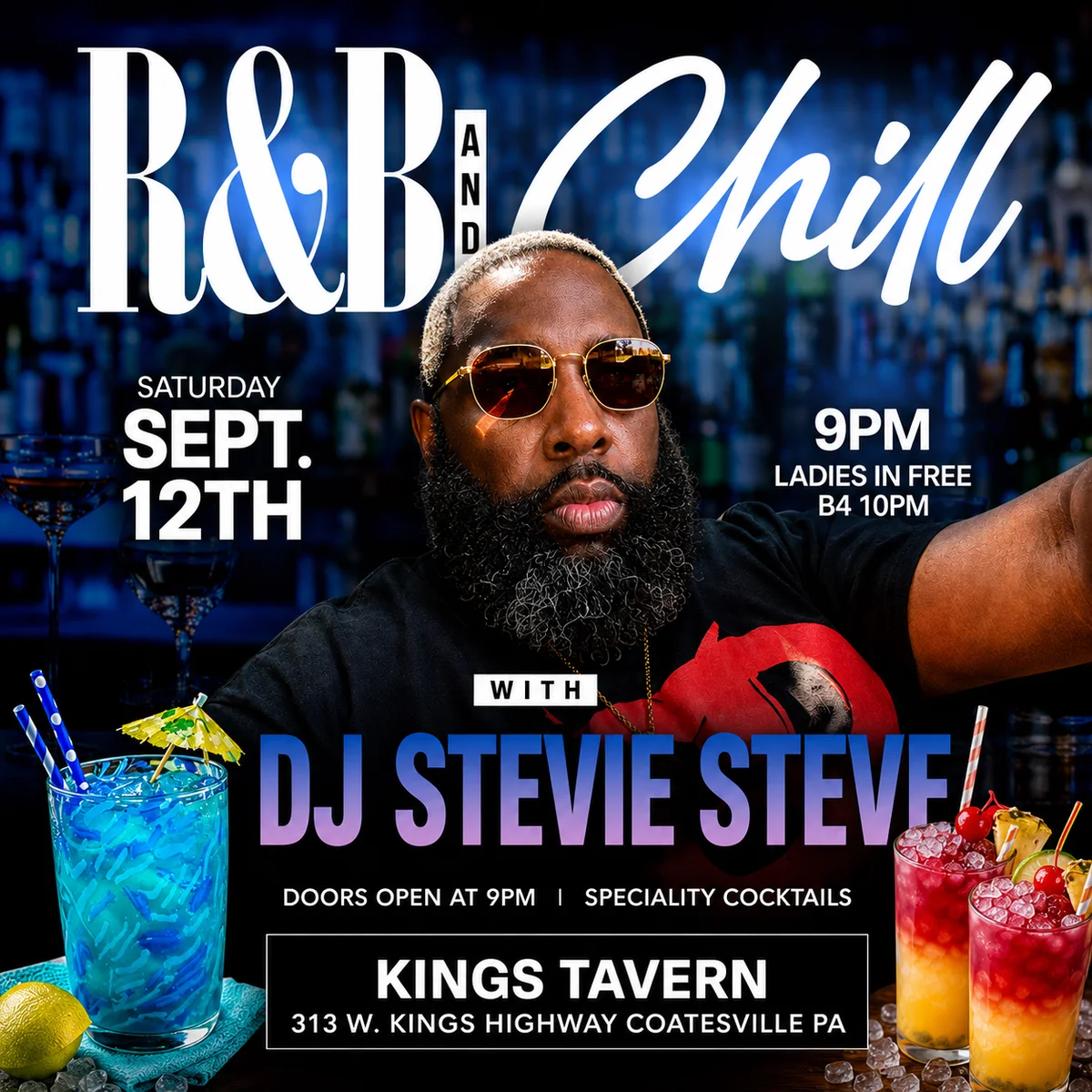 Poster for RNB Cafe at Kings Tavern