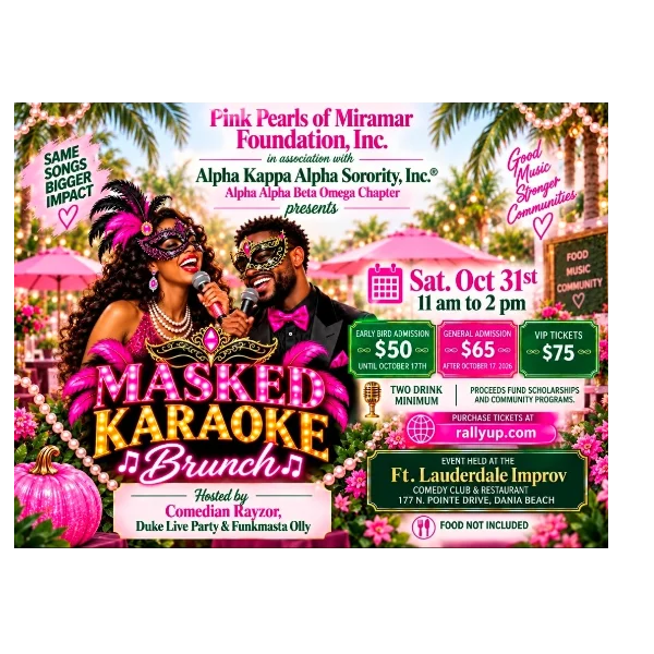 Poster for Masked Karaoke Brunch!