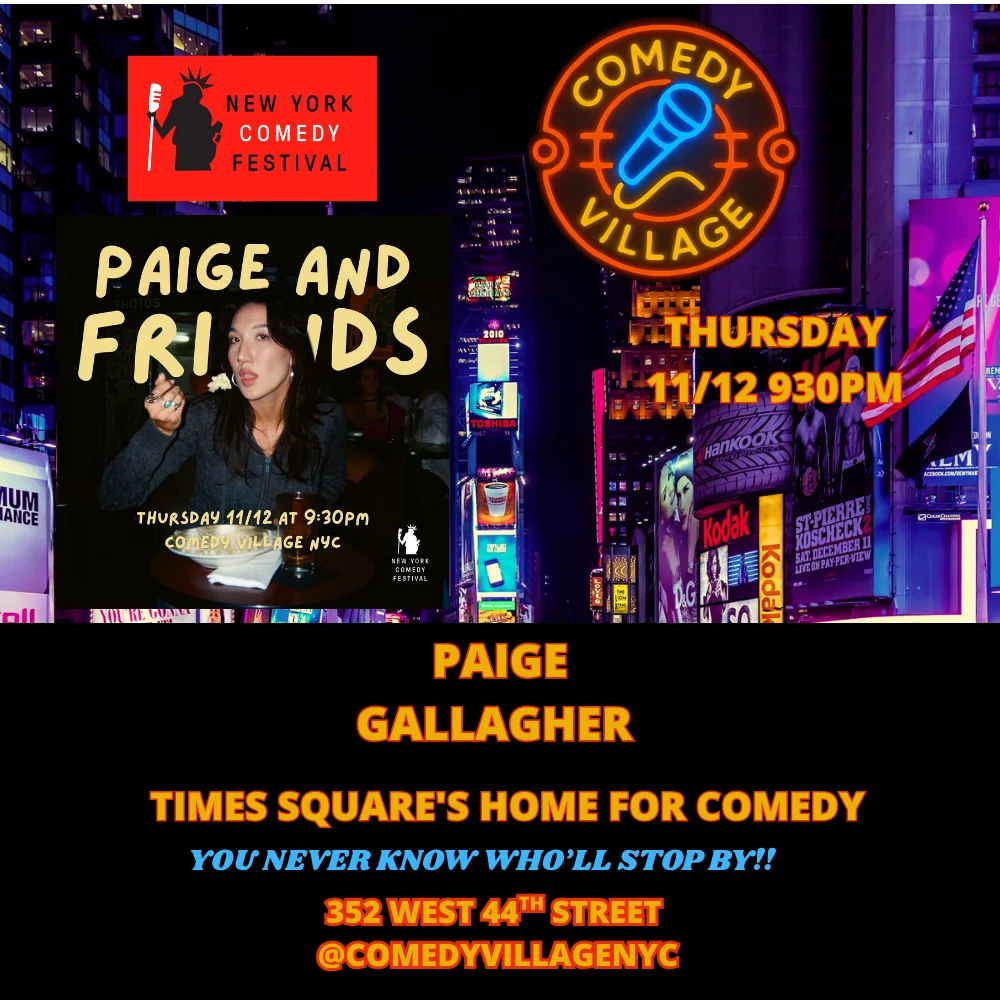 Poster for New York Comedy Festival | Paige Gallagher | November 12th @930pm